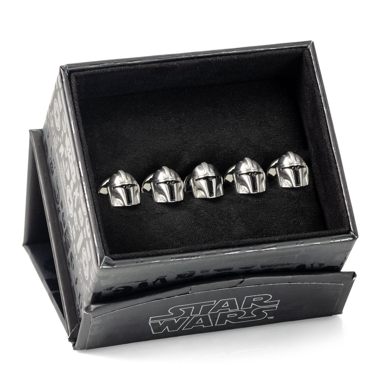 3D Mandalorian Helmet Studs Image 5