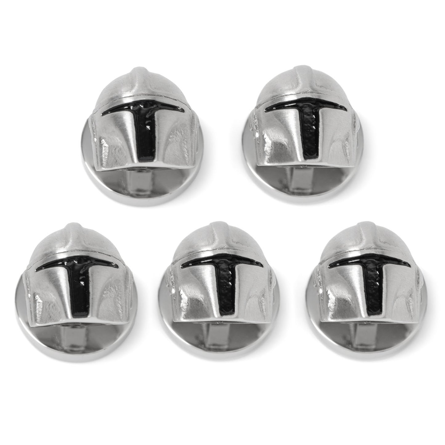 3D Mandalorian Helmet Studs Image 1