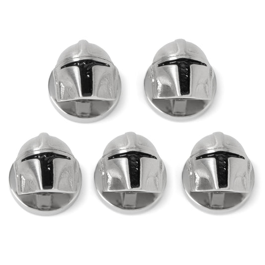 3D Mandalorian Helmet Studs Image 1
