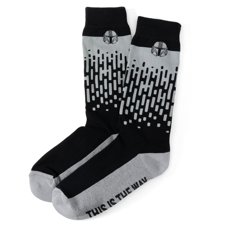 Mandalorian Hidden Message Grey Men's Socks Image 2