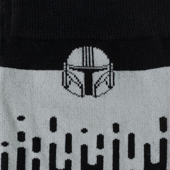 Mandalorian Hidden Message Grey Men's Socks Image 3
