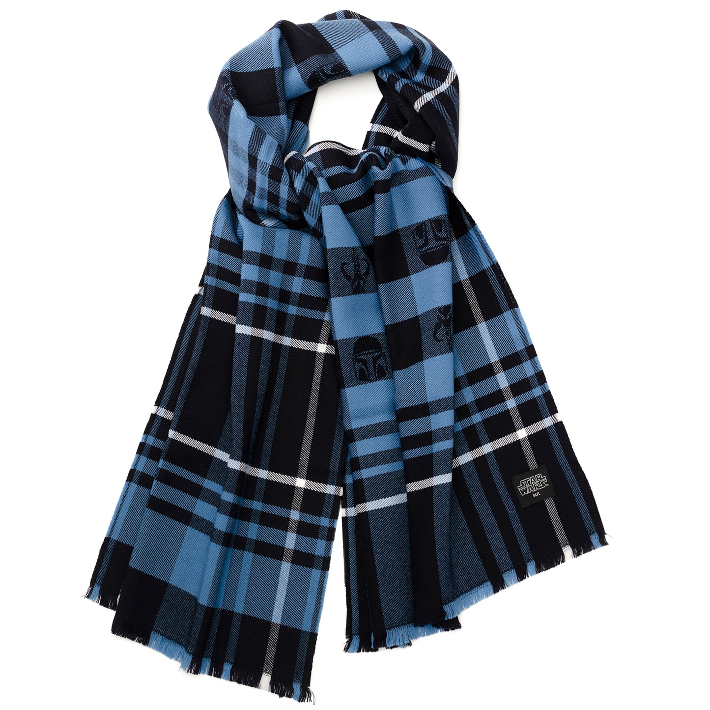 Mandalorian Blue Tartan Scarf Image 1