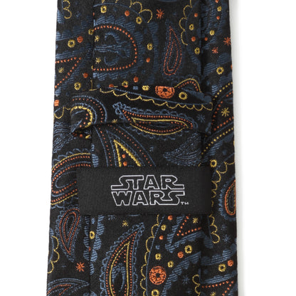 Mandalorian Black Paisley Men's Tie Image 4