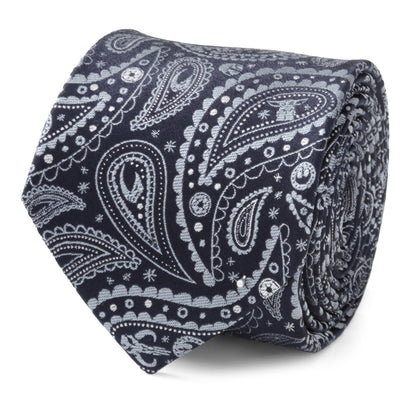 Mandalorian Blue Paisley Men's Tie Image 1