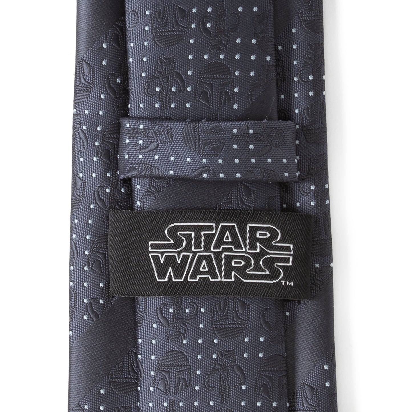 Mandalorian Blue Stripe Dotted Men's Tie Image 6