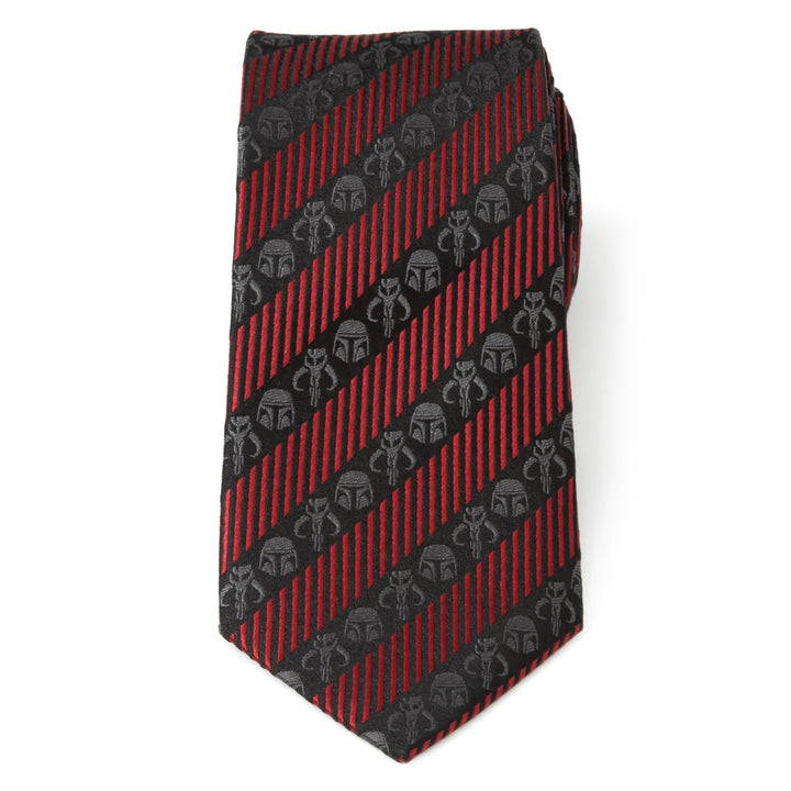 Mandalorian Black Red Stripe Men's Tie Image 3