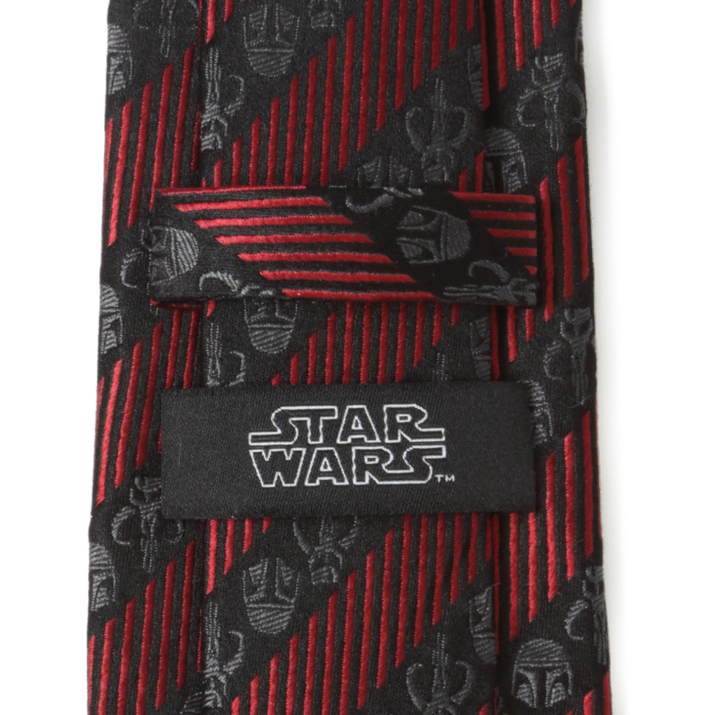 Mandalorian Black Red Stripe Men's Tie Image 4