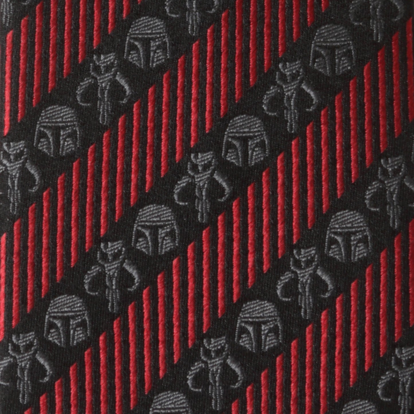 Mandalorian Black Red Stripe Men's Tie Image 5