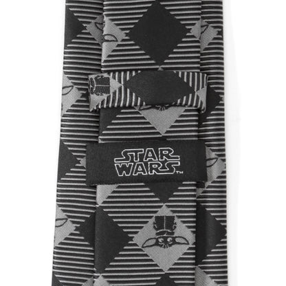 Star Wars The Child Plaid Check Black Men's Tie Image 4