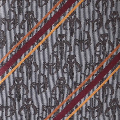 Star Wars Mando Stripe Gray Men's Tie Image 5