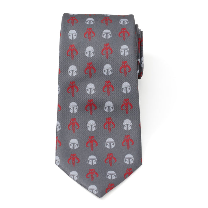 Star Wars Mando Gray Men's Tie Image 3