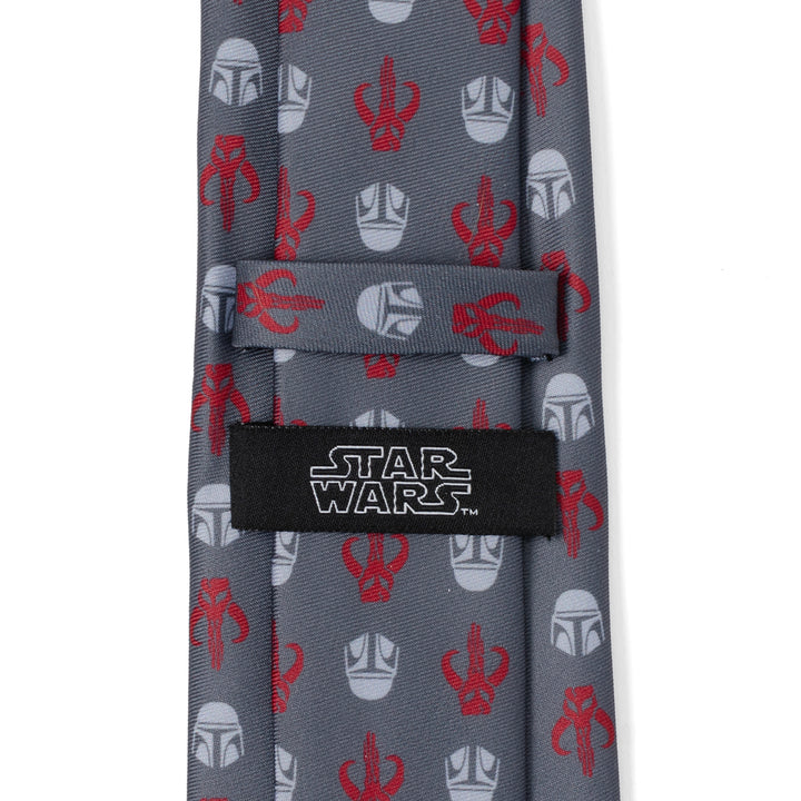 Star Wars Mando Gray Men's Tie Image 5