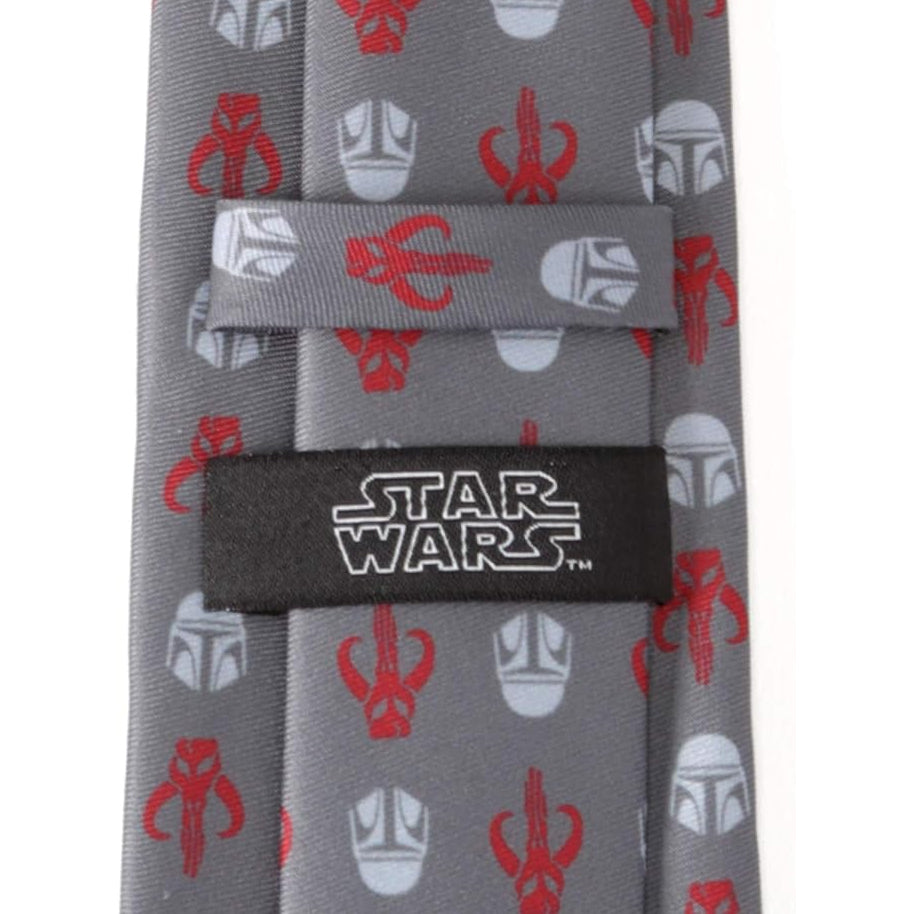 Star Wars Mando Gray Men's Tie Image 5