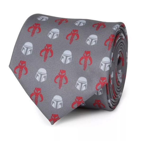 Star Wars Mando Gray Men's Tie Image 1