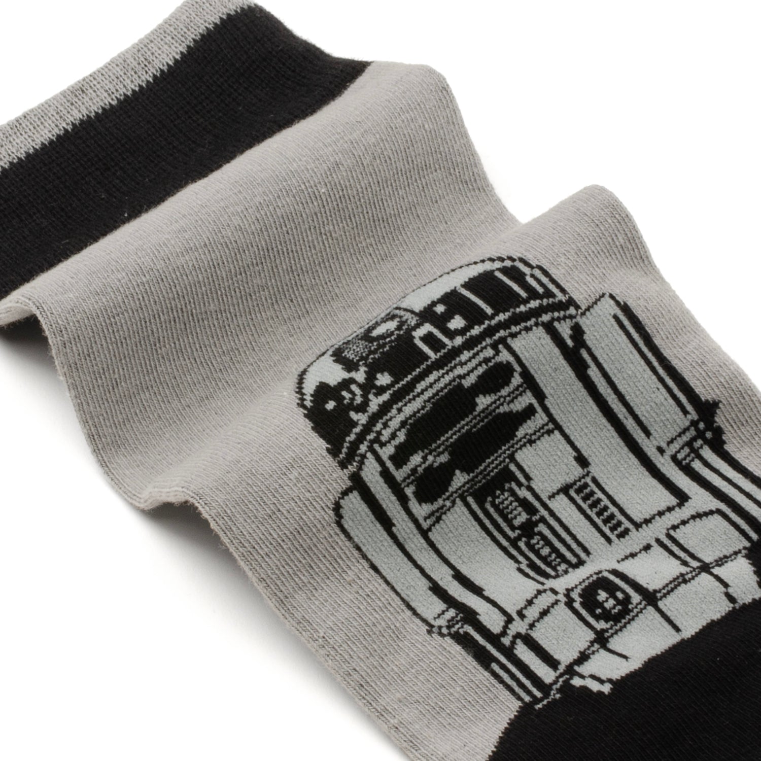 Star Wars R2-D2 Men's Gray and Black Mod Dress Socks and Lapel Pin Gift Set Image 2