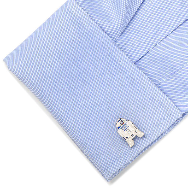 R2D2 Transparent Enamel Cufflinks and Tie Bar Gift Set Image 7