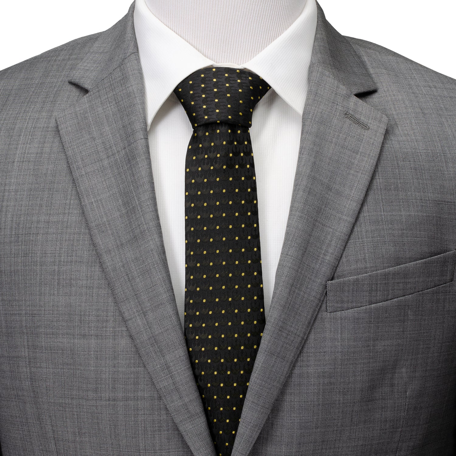 Rebel Dot Charcoal Men's Tie Image 2