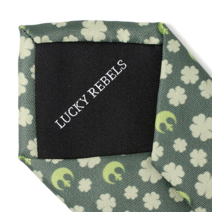 Rebel Shamrock Green Hidden Message Men's Tie Image 7