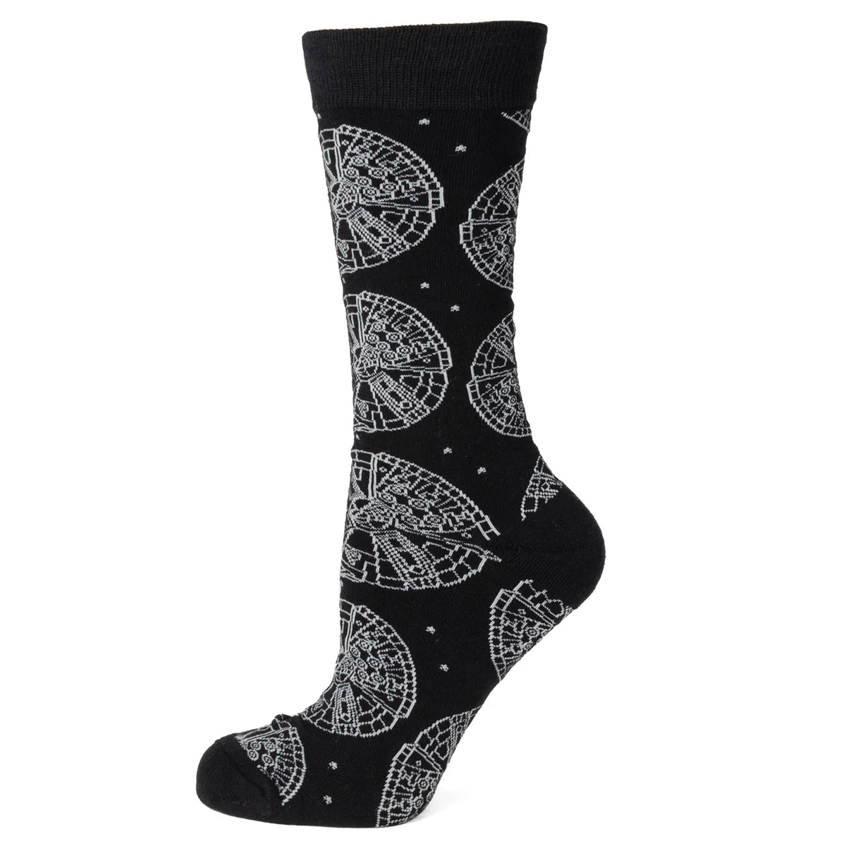 Star Wars Millennium Falcon Black Dress Socks and Lapel Pin Gift Set Image 2
