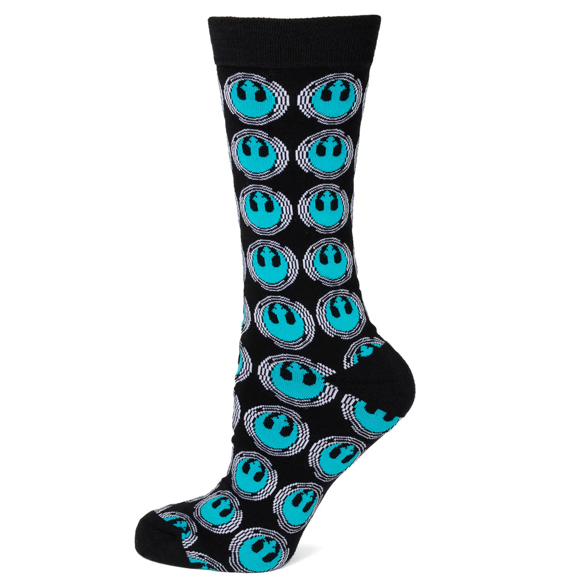 Star Wars Rebel Alliance Crest Teal and Black Dress Socks and Lapel Pin Gift Set Image 2
