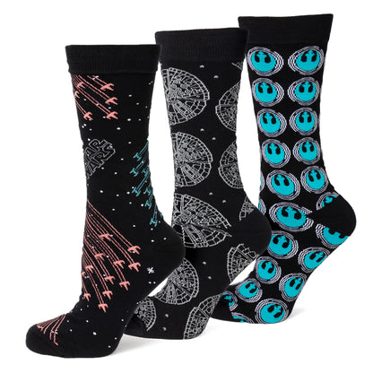 Star Wars Ship 3 Pair Sock Gift Set Image 1