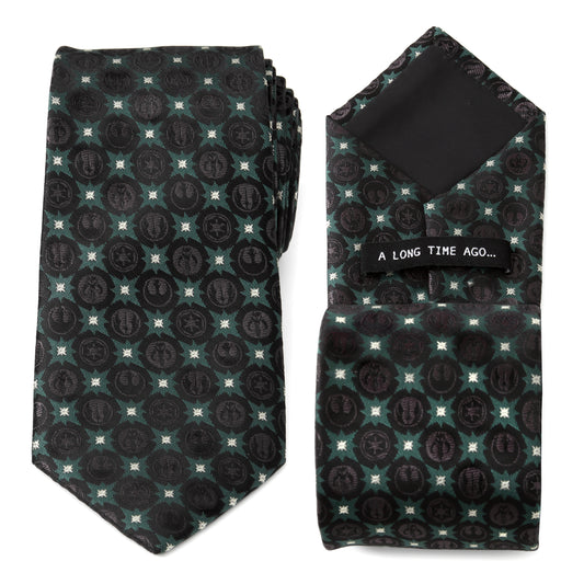 Star Wars Symbols Black Mens Tie Image 1