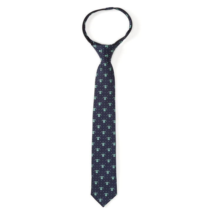 The Child Dotted Navy Boy's Zipper Tie Image 2