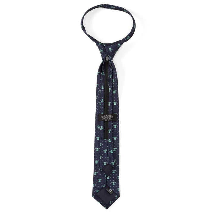 The Child Dotted Navy Boy's Zipper Tie Image 5