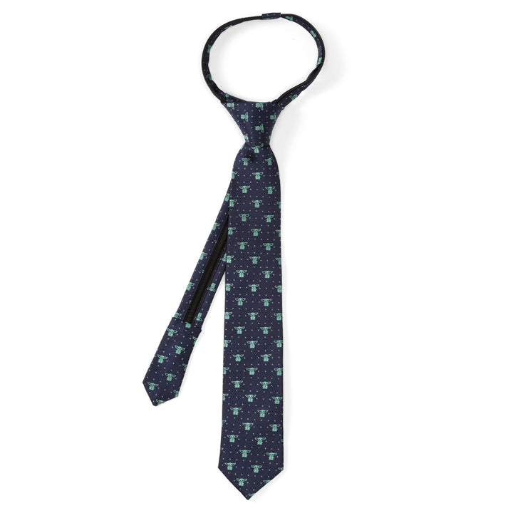 The Child Dotted Navy Boy's Zipper Tie Image 1