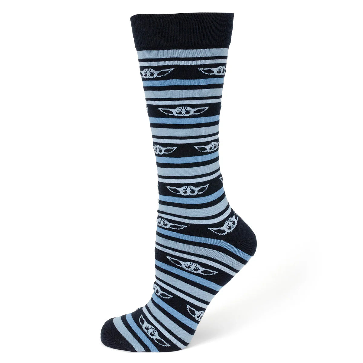 Star Wars Grogu Blue Striped Dress Socks and Lapel Pin Gift Set Image 2