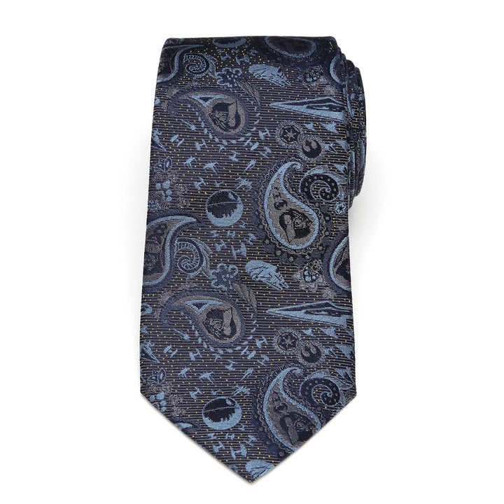 Vader Paisley Blue and Gray Men's Tie Image 3