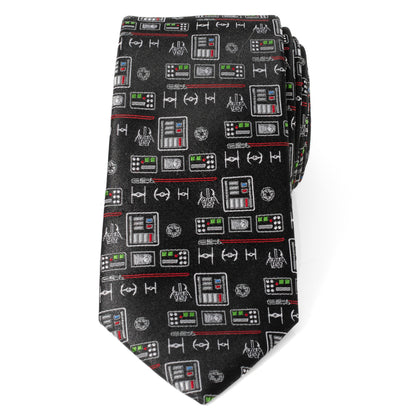 Vader Chest Plate Patterned Men's Tie Image 3