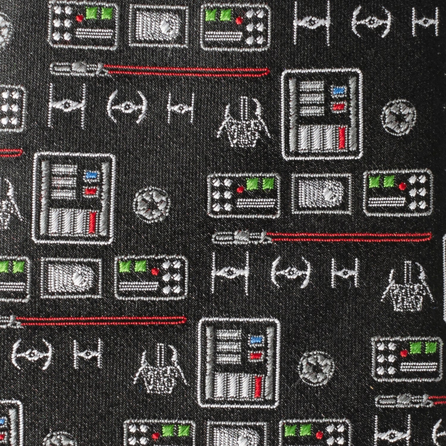 Vader Chest Plate Patterned Men's Tie Image 4