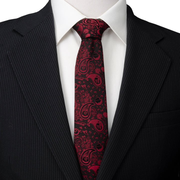 Vader Paisley Black and Red Men's Tie Image 2