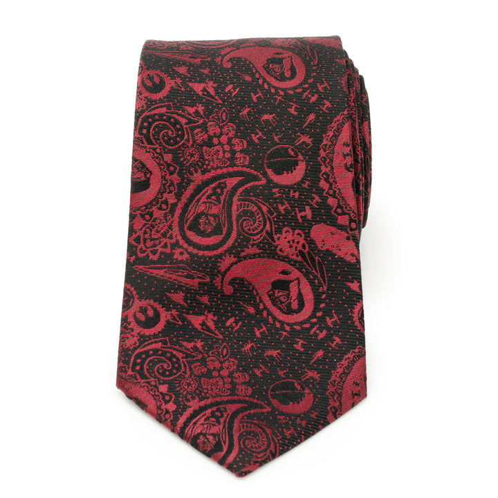 Vader Paisley Black and Red Men's Tie Image 3
