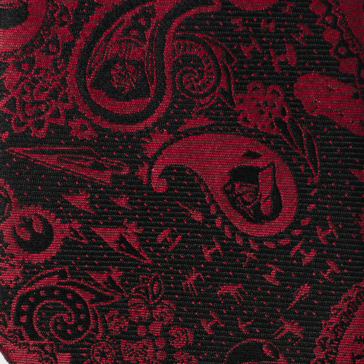 Vader Paisley Black and Red Men's Tie Image 4