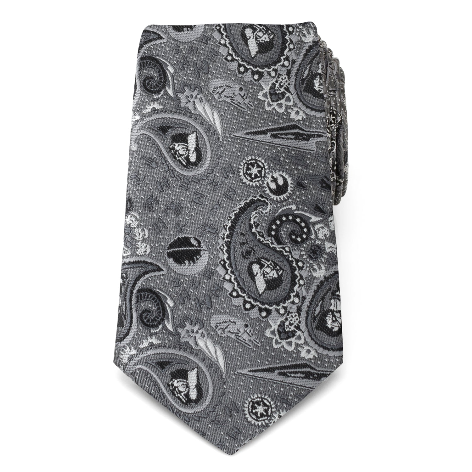 Vader Paisley Grey Men's Tie Image 4