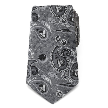 Vader Paisley Grey Men's Tie Image 4