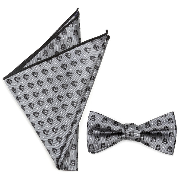 Darth Vader Gray Bow Tie and Pocket Square Gift Set Image 1