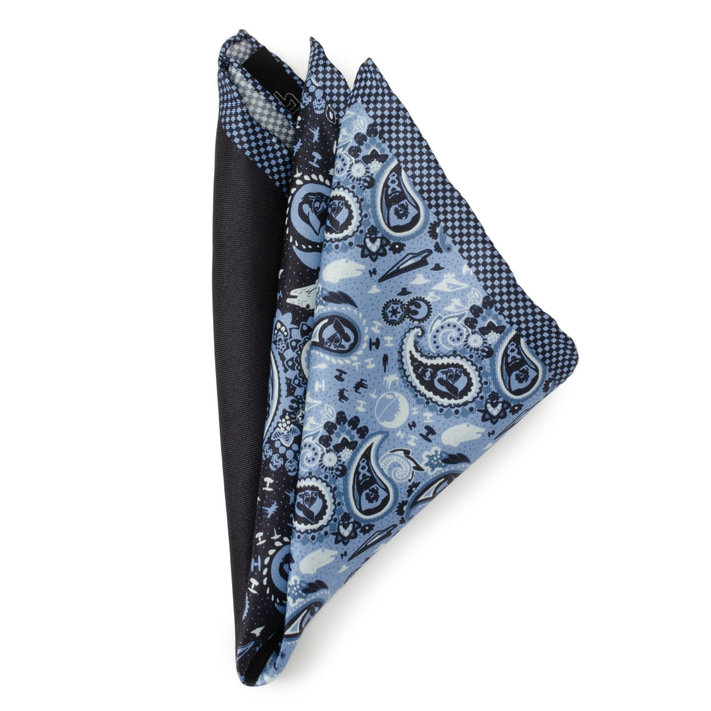 Vader Blue Paisley Pocket Sqr Image 4