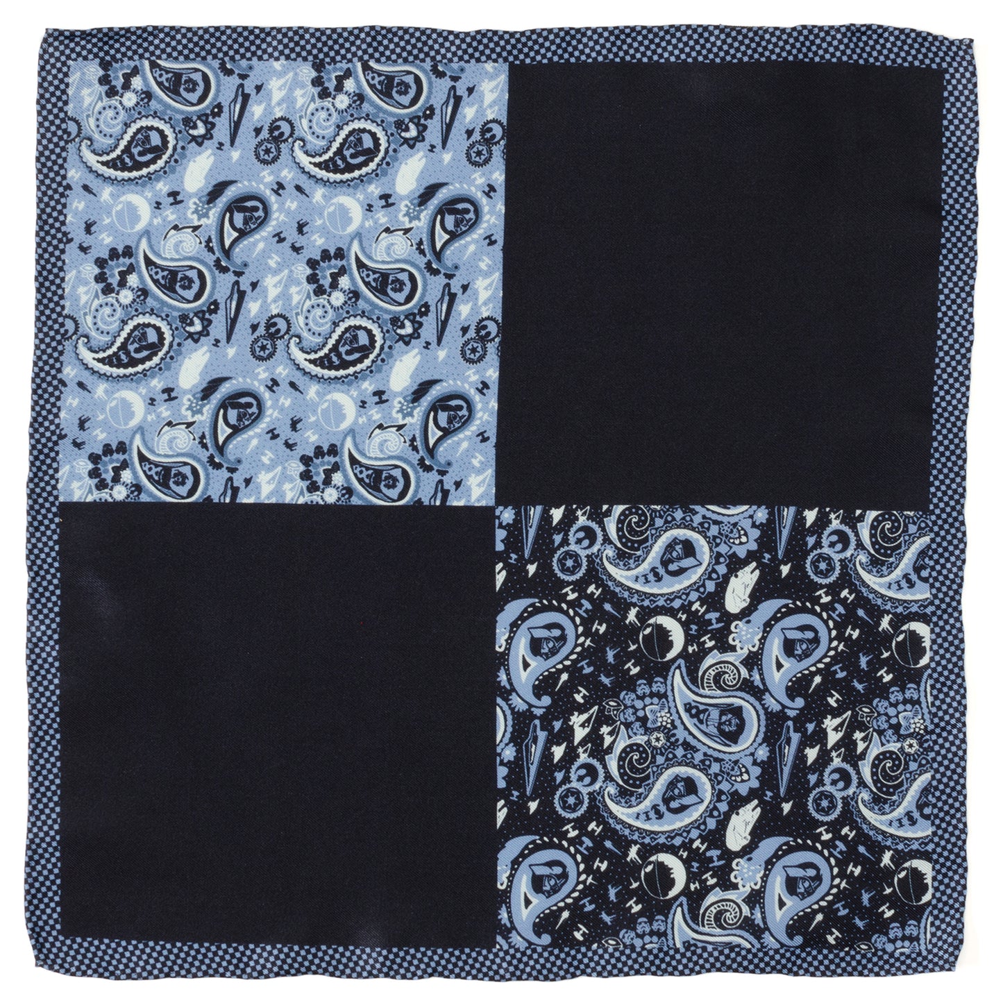 Vader Blue Paisley Pocket Sqr Image 1