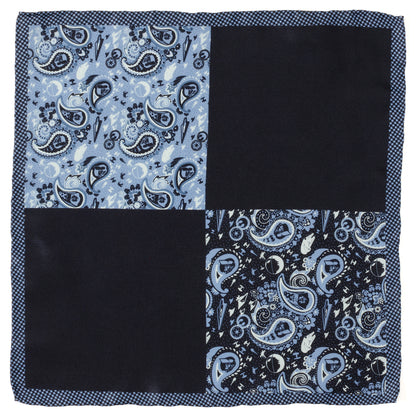 Vader Blue Paisley Pocket Sqr Image 1