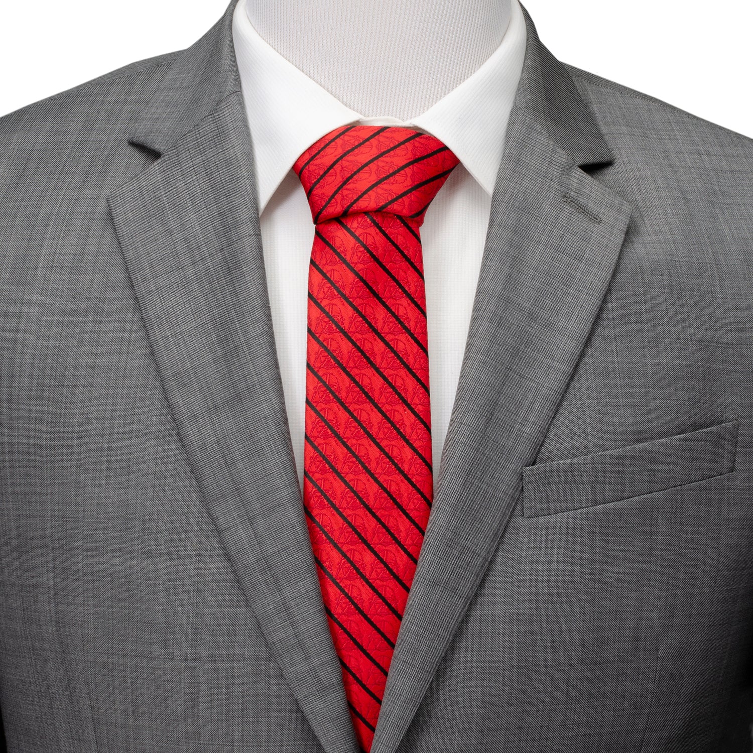 Vader Red Stripe Men's Tie Image 2