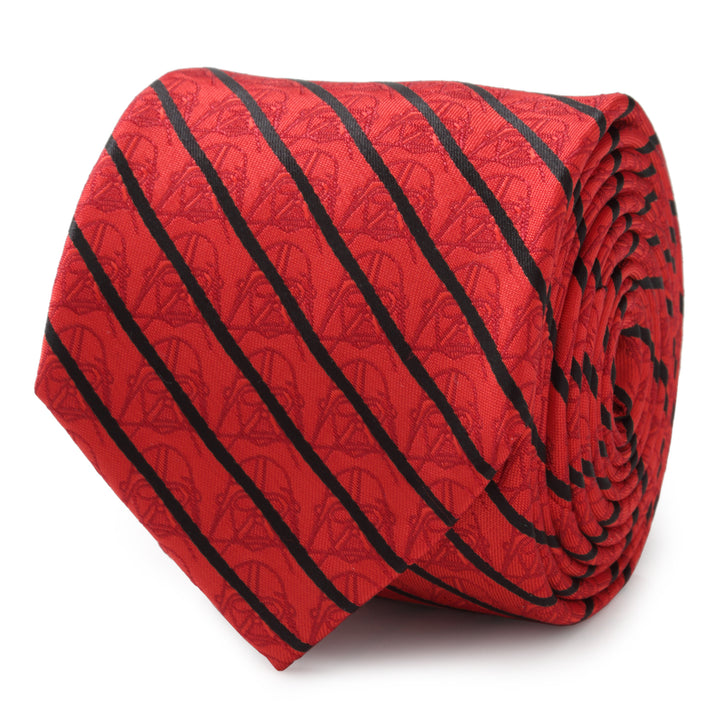 Vader Red Stripe Men's Tie Image 3