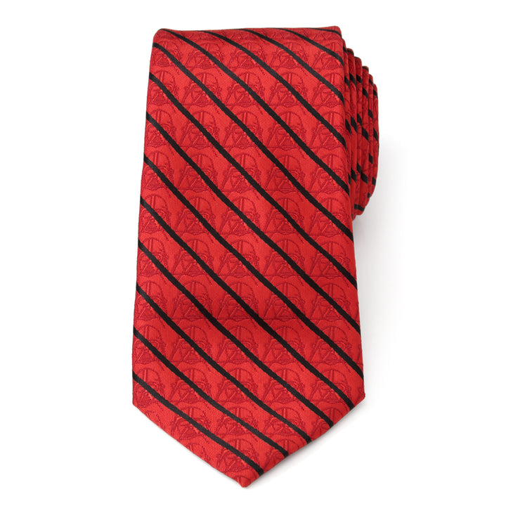 Vader Red Stripe Men's Tie Image 4