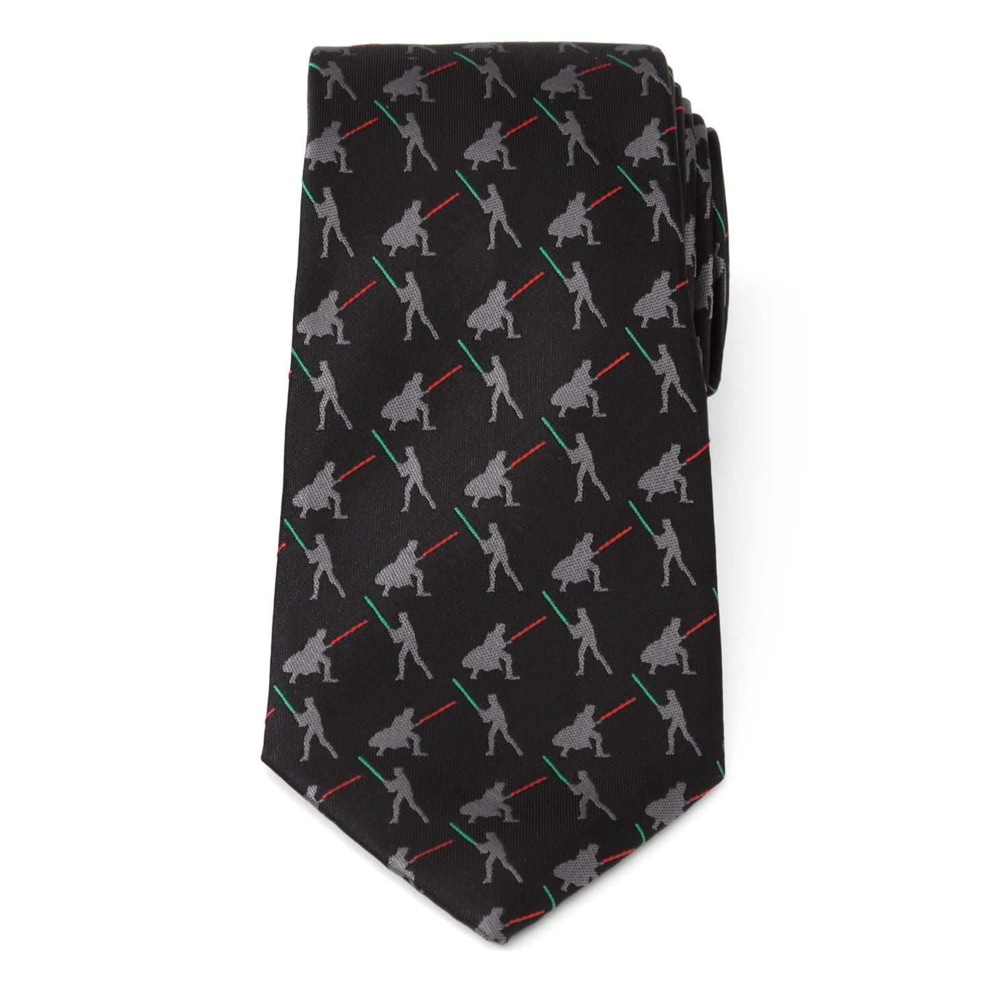 Vader v. Luke Battle Lightsaber Black Mens Tie Image 4