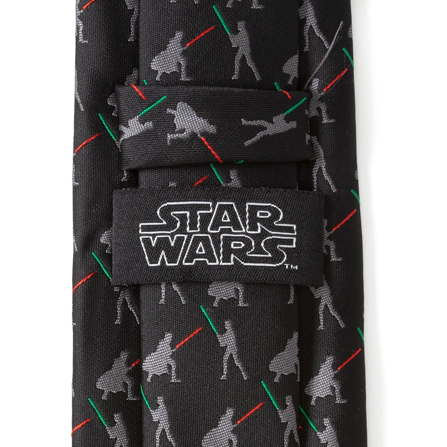 Vader v. Luke Battle Lightsaber Black Mens Tie Image 6