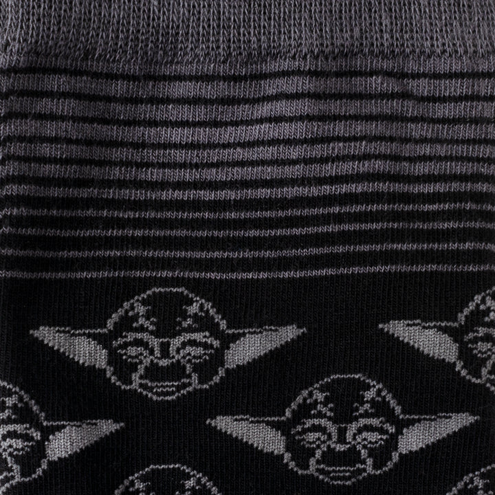 Yoda Black Charcoal Ombre Stripe Socks Image 3