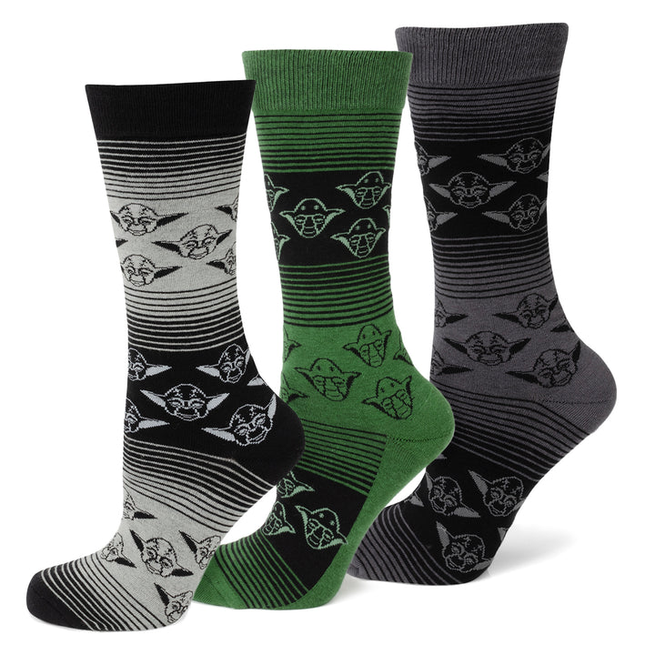 Yoda Ombre Stripe Sock 3 Pack Gift Set Image 1