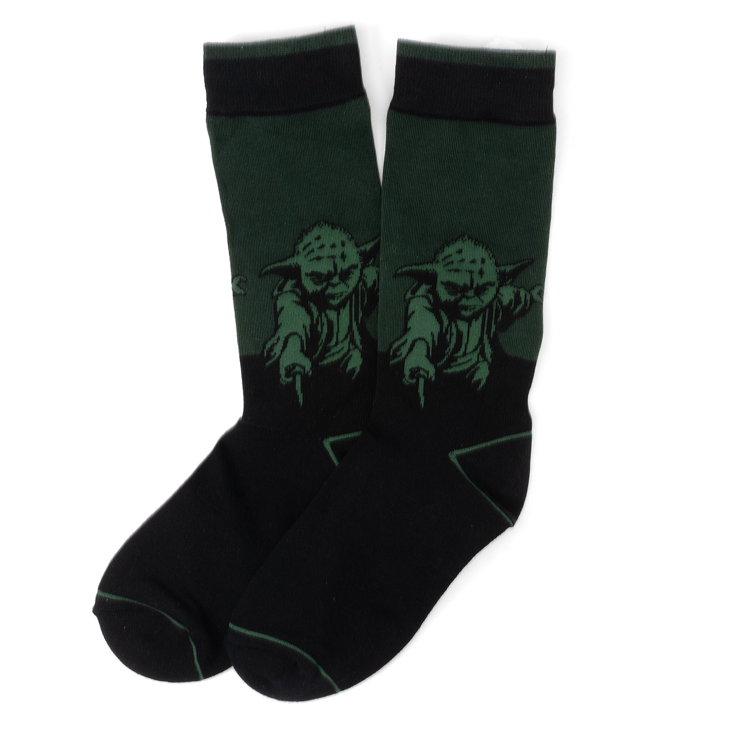 Star Wars Yoda Green Dress Socks and Jedi Order Crest Lapel Pin Gift Set Image 4